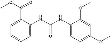 methyl 2-(3-(2,4-dimethoxyphenyl)ureido)benzoate Struktur