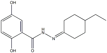 N'-(4-ethylcyclohexylidene)-2,5-dihydroxybenzohydrazide Struktur