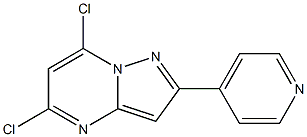 5,7-dichloro-2-(pyridin-4-yl)pyrazolo[1,5-a]pyrimidine Struktur