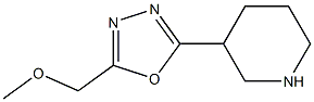 2-(methoxymethyl)-5-(piperidin-3-yl)-1,3,4-oxadiazole Struktur