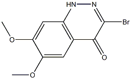 3-Bromo-6,7-dimethoxy-1H-cinnolin-4-one Struktur