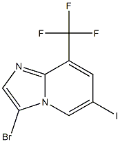 3-Bromo-6-iodo-8-trifluoromethyl-imidazo[1,2-a]pyridine Struktur