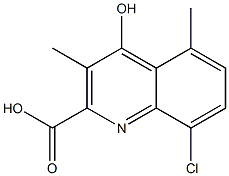 8-Chloro-4-hydroxy-3,5-dimethyl-quinoline-2-carboxylic acid Struktur