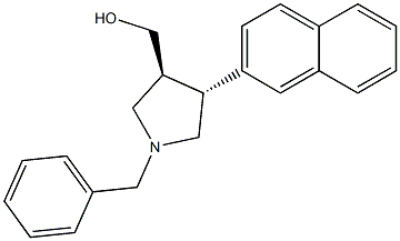 ((3S,4R)-1-benzyl-4-(naphthalen-2-yl)pyrrolidin-3-yl)methanol Struktur