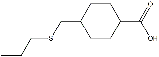 (1r,4r)-4-(propylthiomethyl)cyclohexanecarboxylic acid Struktur