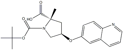 (2S,4R)-1-tert-butyl 2-methyl 4-(quinolin-6-yloxy)pyrrolidine-1,2-dicarboxylate Struktur