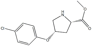 (2S,4S)-methyl 4-(4-chlorophenoxy)pyrrolidine-2-carboxylate Struktur