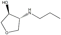 (3S,4R)-4-(propylamino)tetrahydrofuran-3-ol Struktur