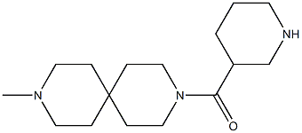 (9-methyl-3,9-diazaspiro[5.5]undecan-3-yl)(piperidin-3-yl)methanone Struktur