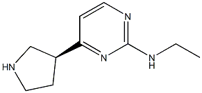 (S)-N-ethyl-4-(pyrrolidin-3-yl)pyrimidin-2-amine Struktur