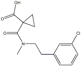 1-((3-chlorophenethyl)(methyl)carbamoyl)cyclopropanecarboxylic acid Struktur