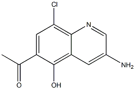 1-(3-amino-8-chloro-5-hydroxyquinolin-6-yl)ethanone Struktur