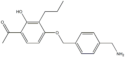 1-(4-(4-(aminomethyl)benzyloxy)-2-hydroxy-3-propylphenyl)ethanone Struktur