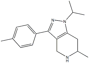 1-isopropyl-6-methyl-3-p-tolyl-4,5,6,7-tetrahydro-1H-pyrazolo[4,3-c]pyridine Struktur