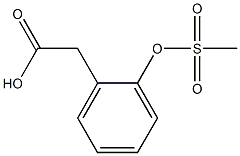 2-(2-(methylsulfonyloxy)phenyl)acetic acid Struktur