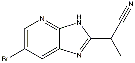 2-(6-bromo-3H-imidazo[4,5-b]pyridin-2-yl)propanenitrile Struktur