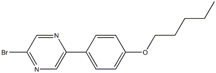 2-bromo-5-(4-(pentyloxy)phenyl)pyrazine Struktur