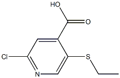 2-chloro-5-(ethylthio)isonicotinic acid Struktur