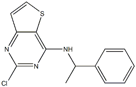 2-chloro-N-(1-phenylethyl)thieno[3,2-d]pyrimidin-4-amine Struktur