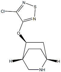 3-((1R,4R,5S)-2-azabicyclo[2.2.2]octan-5-yloxy)-4-chloro-1,2,5-thiadiazole Struktur