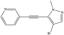 3-((4-bromo-1-methyl-1H-pyrazol-5-yl)ethynyl)pyridine