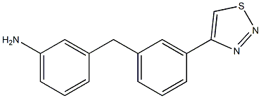 3-(3-(1,2,3-thiadiazol-4-yl)benzyl)aniline Struktur