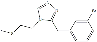 3-(3-bromobenzyl)-4-(2-(methylthio)ethyl)-4H-1,2,4-triazole Struktur