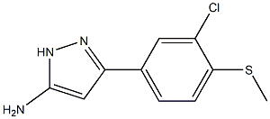 3-(3-chloro-4-(methylthio)phenyl)-1H-pyrazol-5-amine Struktur