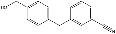 3-(4-(hydroxymethyl)benzyl)benzonitrile Struktur