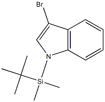 3-bromo-1-(tert-butyldimethylsilyl)-1H-indole Struktur