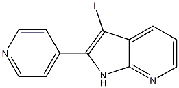 3-iodo-2-(pyridin-4-yl)-1H-pyrrolo[2,3-b]pyridine Struktur