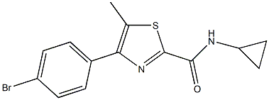 4-(4-bromophenyl)-N-cyclopropyl-5-methylthiazole-2-carboxamide Struktur