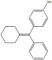 4-(cyclohexylidene(phenyl)methyl)phenol Struktur