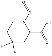 4,4-difluoro-1-nitrosopiperidine-2-carboxylic acid Struktur