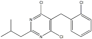 4,6-dichloro-5-(2-chlorobenzyl)-2-isobutylpyrimidine Struktur