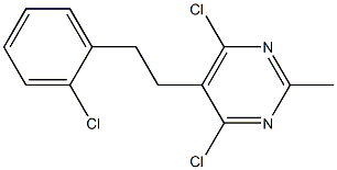 4,6-dichloro-5-(2-chlorophenethyl)-2-methylpyrimidine Struktur