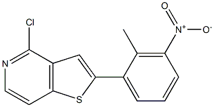 4-chloro-2-(2-methyl-3-nitrophenyl)thieno[3,2-c]pyridine Struktur