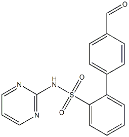 4'-formyl-N-(pyrimidin-2-yl)biphenyl-2-sulfonamide Struktur