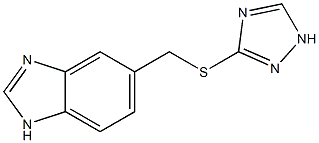 5-((1H-1,2,4-triazol-3-ylthio)methyl)-1H-benzo[d]imidazole Struktur