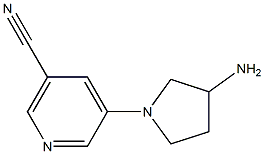 5-(3-aminopyrrolidin-1-yl)nicotinonitrile Struktur