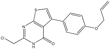 5-(4-(allyloxy)phenyl)-2-(chloromethyl)thieno[2,3-d]pyrimidin-4(3H)-one Struktur