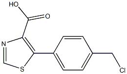 5-(4-(chloromethyl)phenyl)thiazole-4-carboxylic acid Struktur