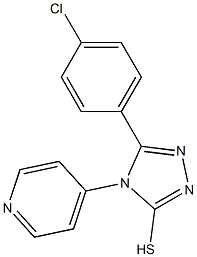 5-(4-chlorophenyl)-4-(pyridin-4-yl)-4H-1,2,4-triazole-3-thiol Struktur