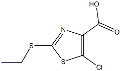 5-chloro-2-(ethylthio)thiazole-4-carboxylic acid Struktur