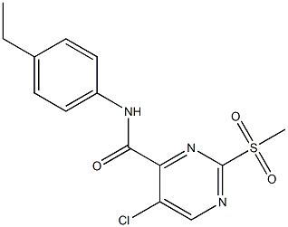 5-chloro-N-(4-ethylphenyl)-2-(methylsulfonyl)pyrimidine-4-carboxamide Struktur