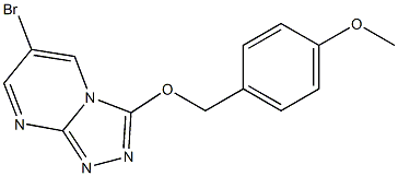 6-bromo-3-(4-methoxybenzyloxy)-[1,2,4]triazolo[4,3-a]pyrimidine Struktur