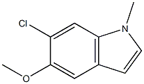 6-chloro-5-methoxy-1-methyl-1H-indole Struktur