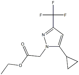 ethyl 2-(5-cyclopropyl-3-(trifluoromethyl)-1H-pyrazol-1-yl)acetate Struktur