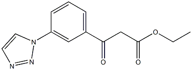 ethyl 3-(3-(1H-1,2,3-triazol-1-yl)phenyl)-3-oxopropanoate Struktur