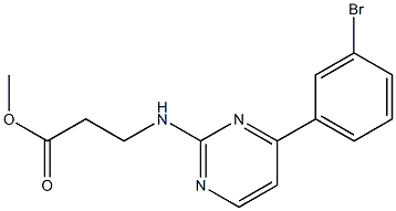 methyl 3-(4-(3-bromophenyl)pyrimidin-2-ylamino)propanoate Struktur